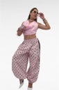 pantalone in cotone pois